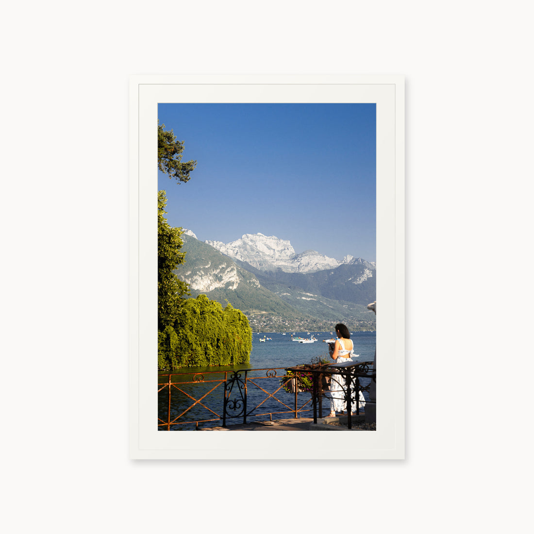 
Blue Hour Promenade — 24x36 inch white frame