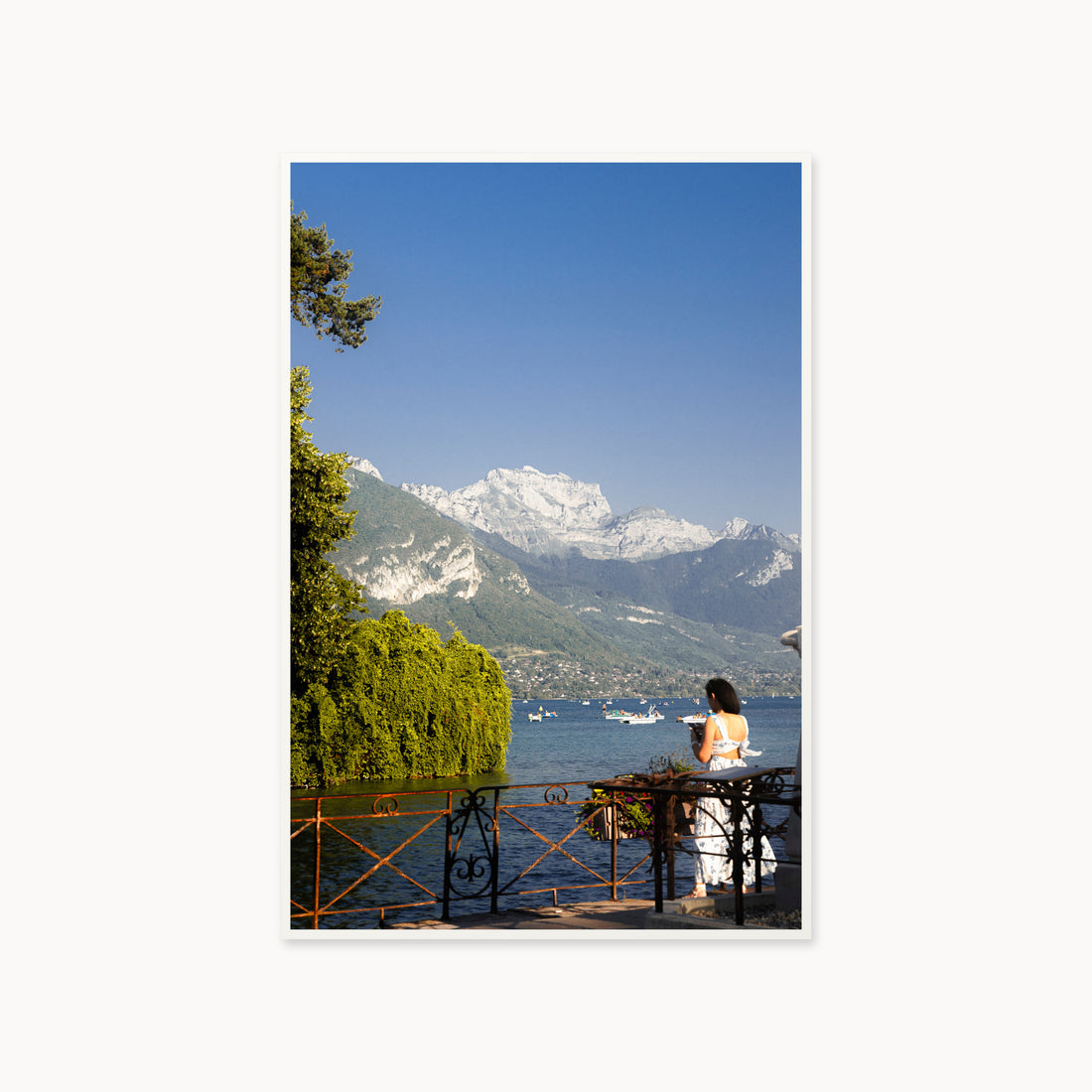 
Blue Hour Promenade — 40x60 inch white frame
