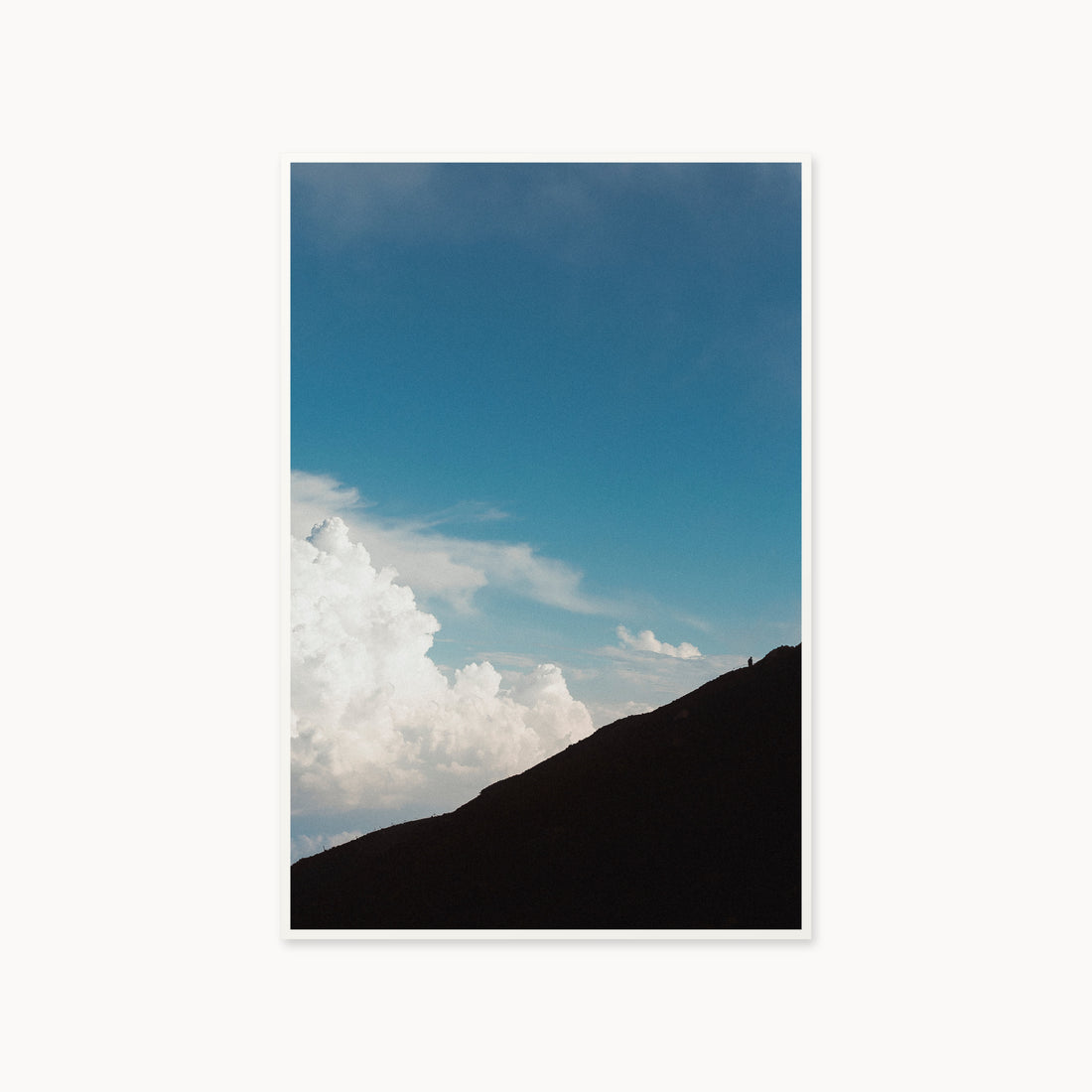 
Solitary Ascent — 40x60 inch white frame